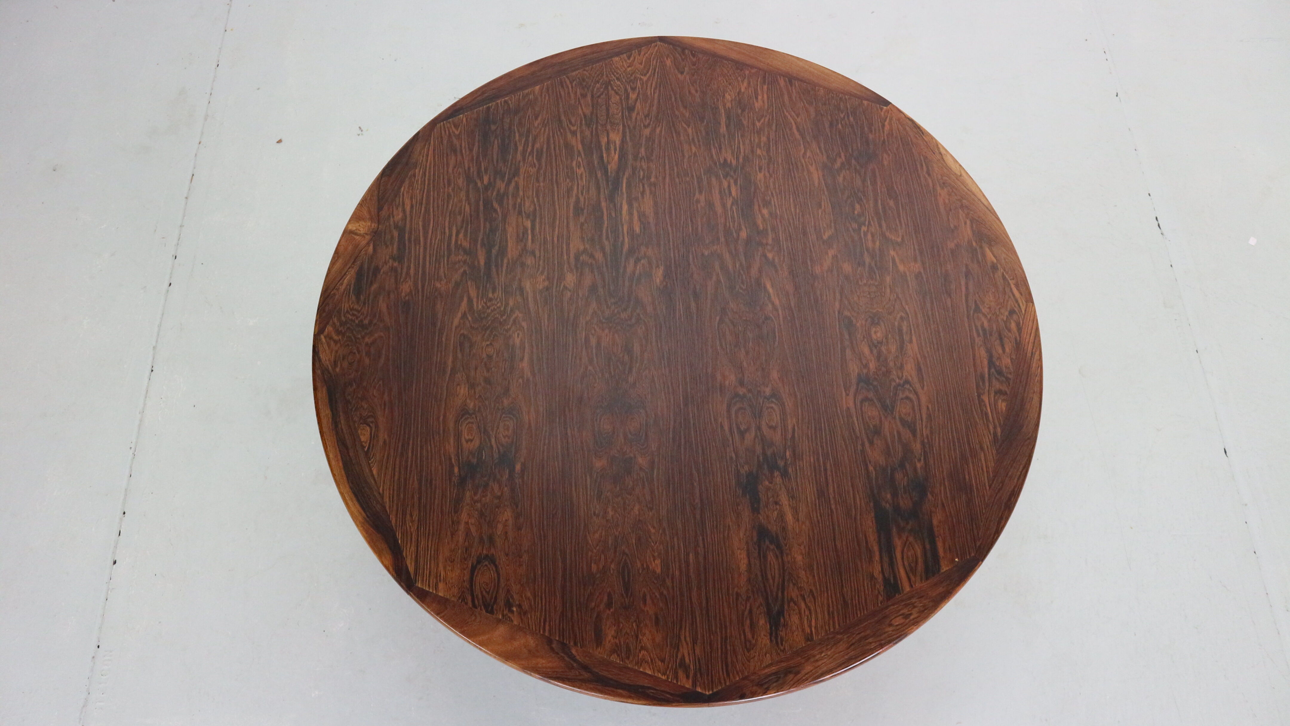 Mid century modern  round rosewood coffee table, 1960s denmark