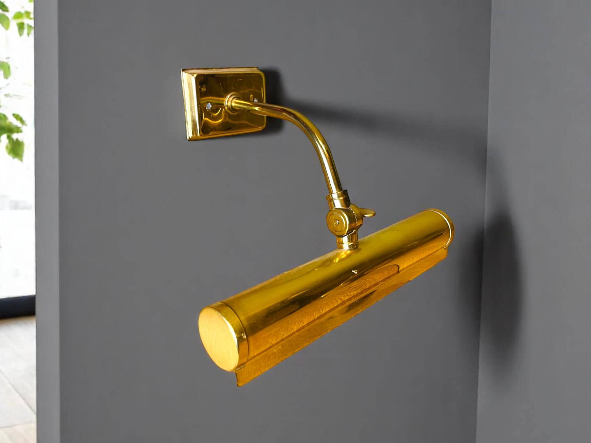 Lot of 3 djustable brass wall picture light up