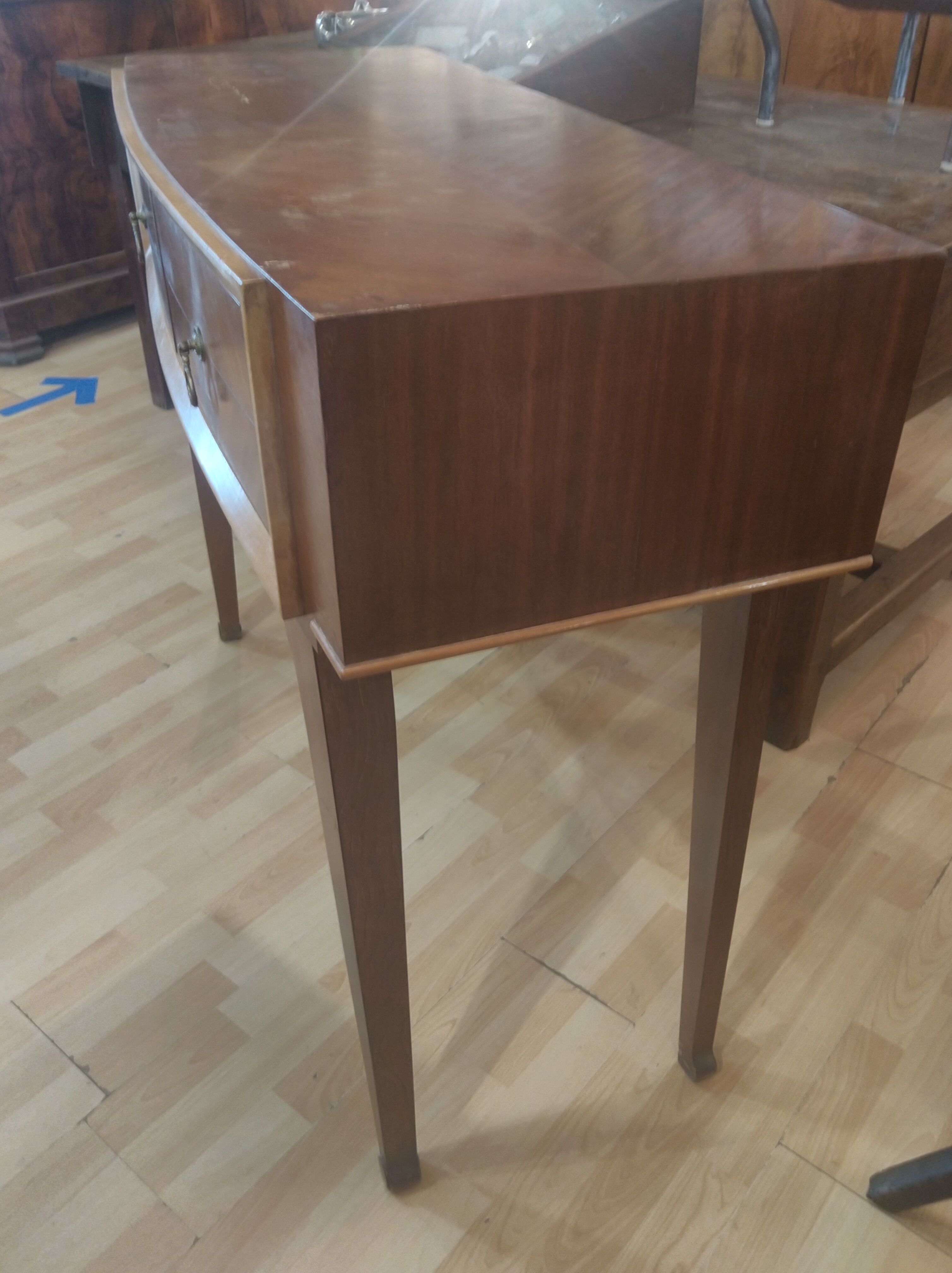 Console in mahogany and ash, circa 1950/60