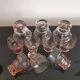 Lot de  10 verres rose vintage