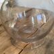 Glass lamp, brass, 2 M fabric cable, 50s lampshade