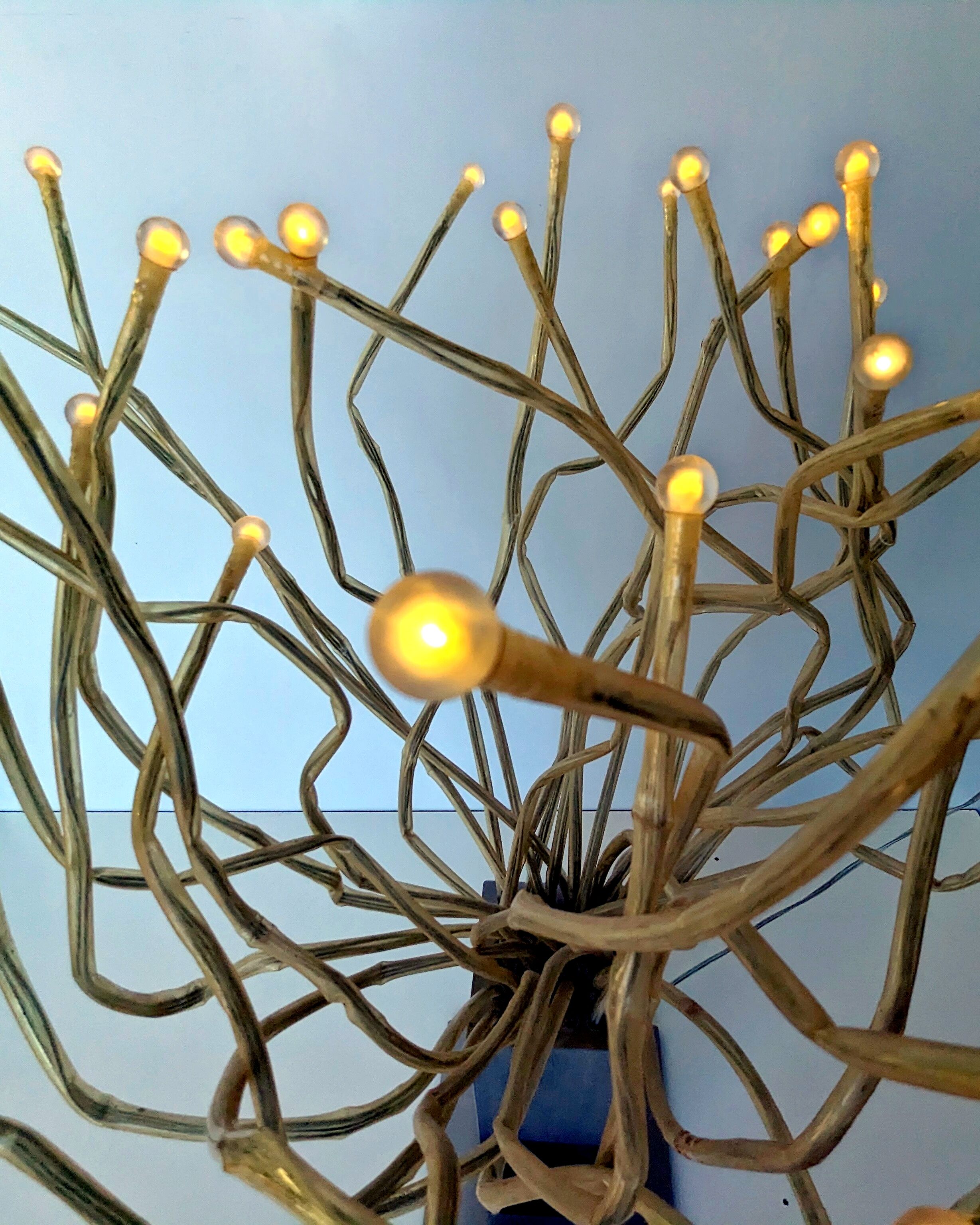 IKEA Stranne lamp - stainless steel & plastic tree 80's 90's - Octopus medusa lamp