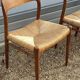 Set of 4 chairs 75 Neils O Moller straw