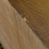 Vintage rattan side table in Audoux Minet style