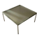 Minimalist 1960s wire glass coffee table in stainless steel.