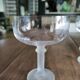 Lot de 9 coupes à champagne en cristal vintage pied givré