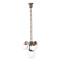 Art Deco Dissociative Chandelier in Brass and Opaline Glass, Czech, 1920s