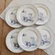 6 antique flat plates Creil and Montereau Téniers service