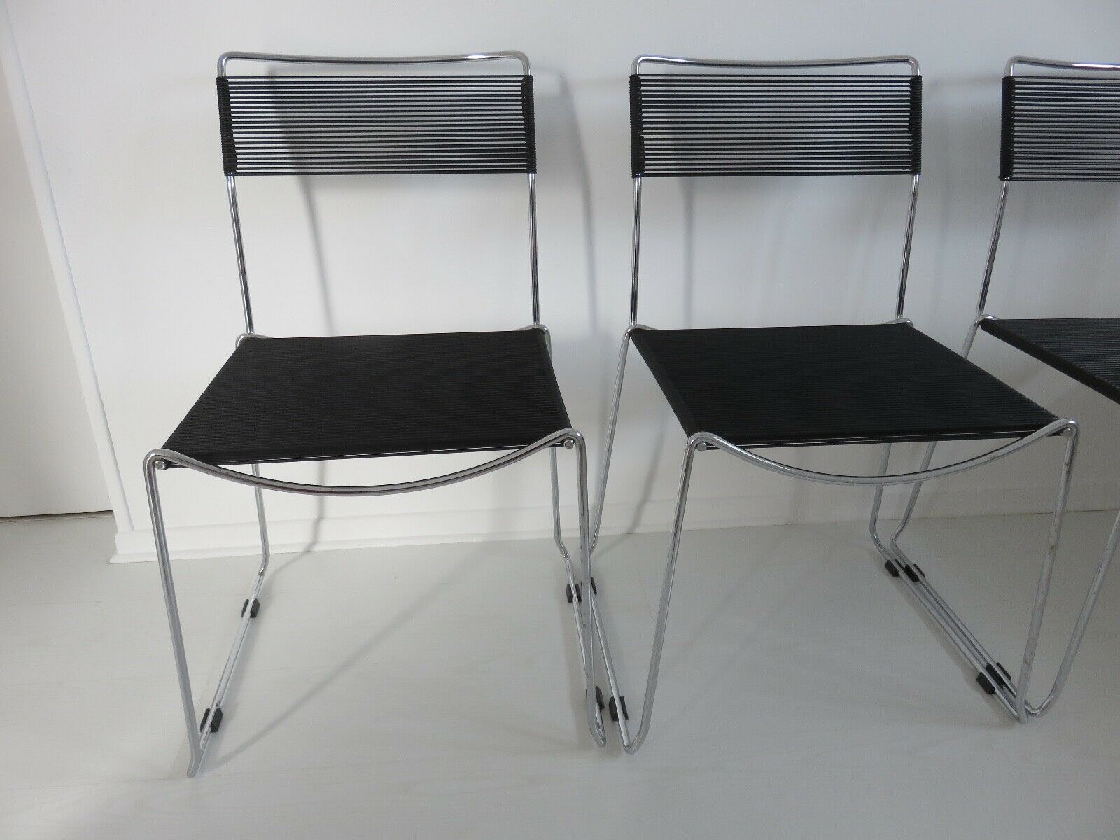 Series of 4 "spaghetti" chairs by Giandomenico Belotti for fly line 1980