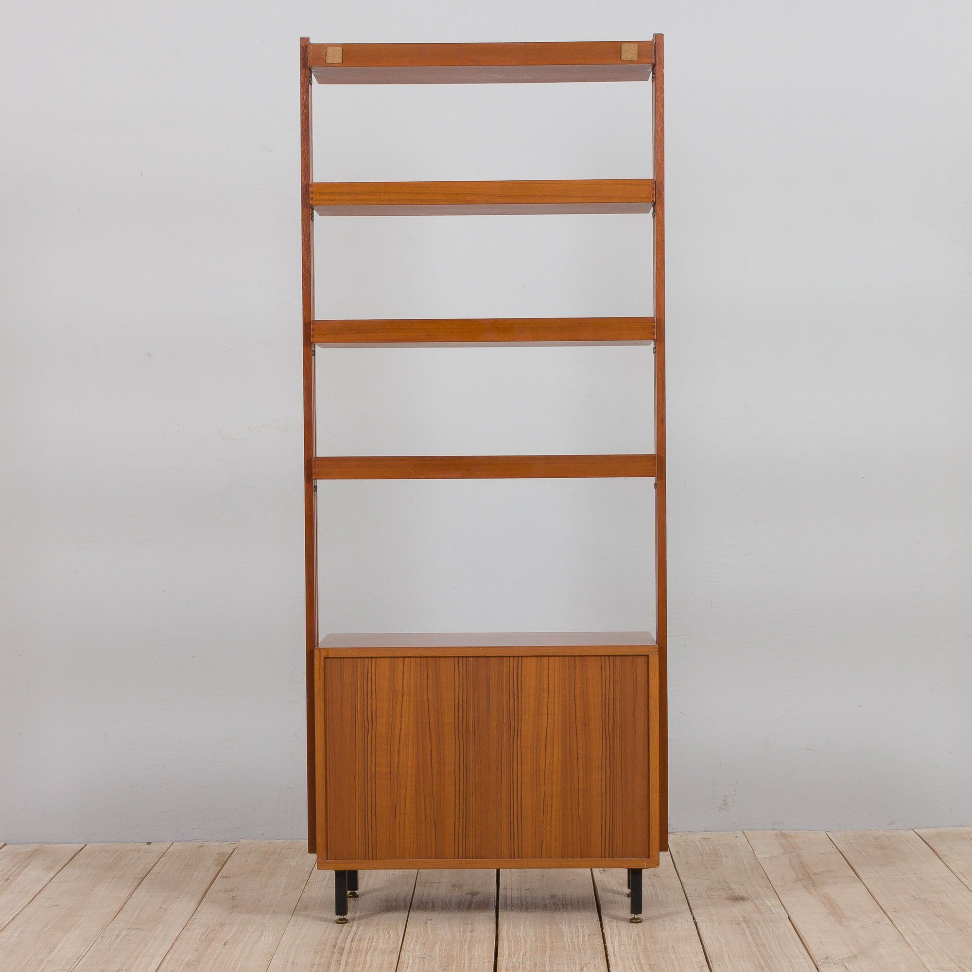 Italian teak free standing wall unit 1970s