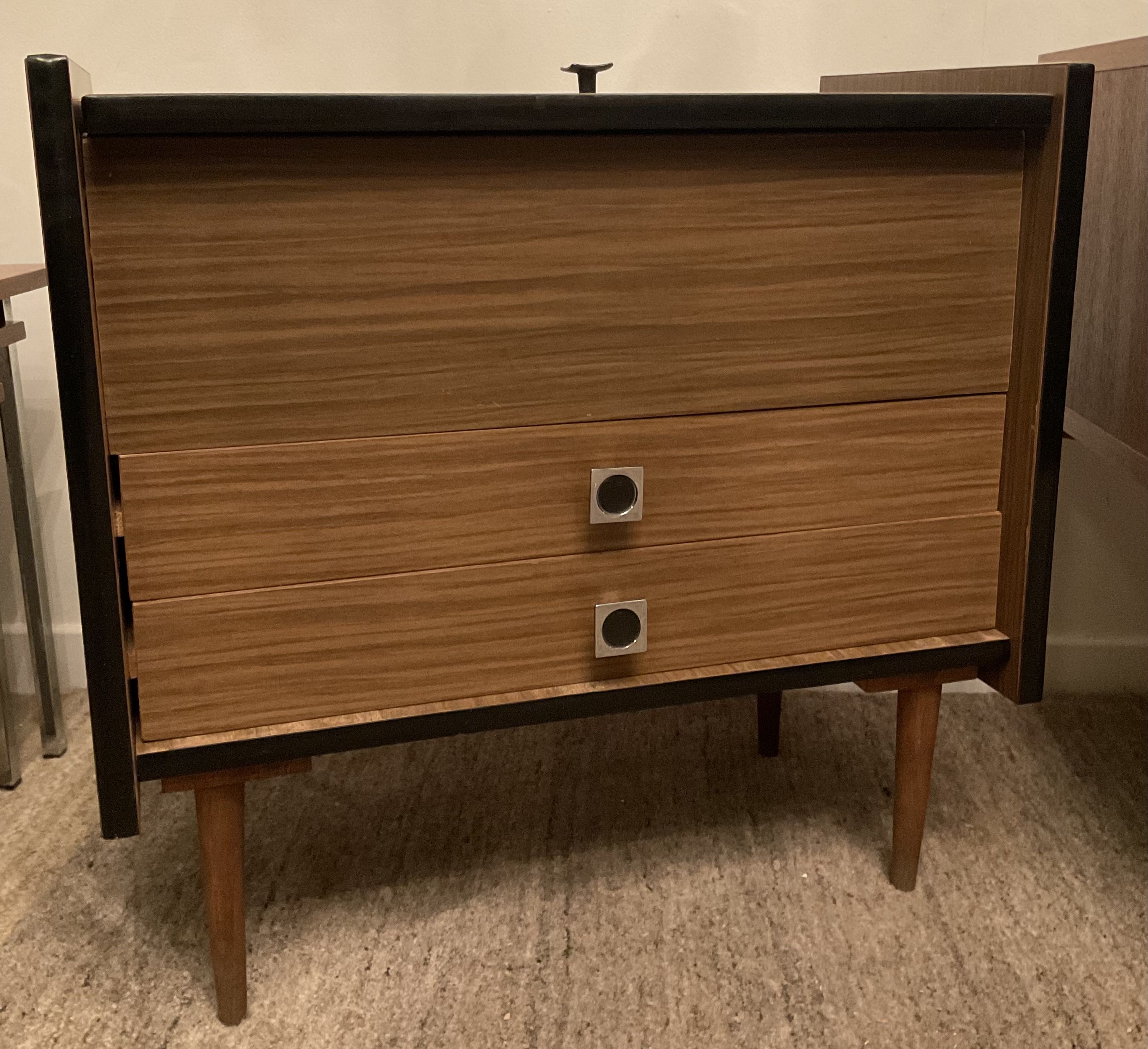 Meuble d’entrée vintage en formica années 70