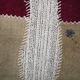 Wine Color Vintage Textile Wall Hanging, Handwoven Tapestry, 106x116 Cm