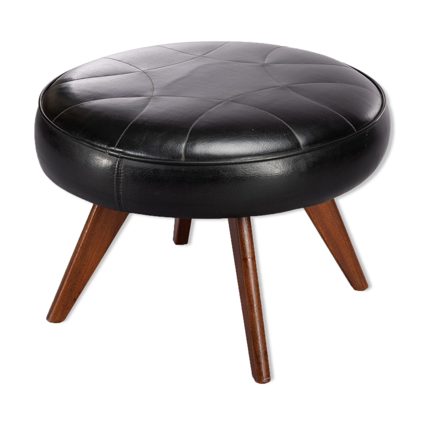 Vintage Danish black stool, 1960s