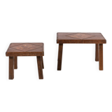 Pair of brutalist side tables, 1960’s