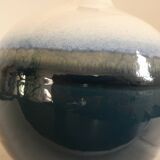 Blue spherical ceramic lamp bases