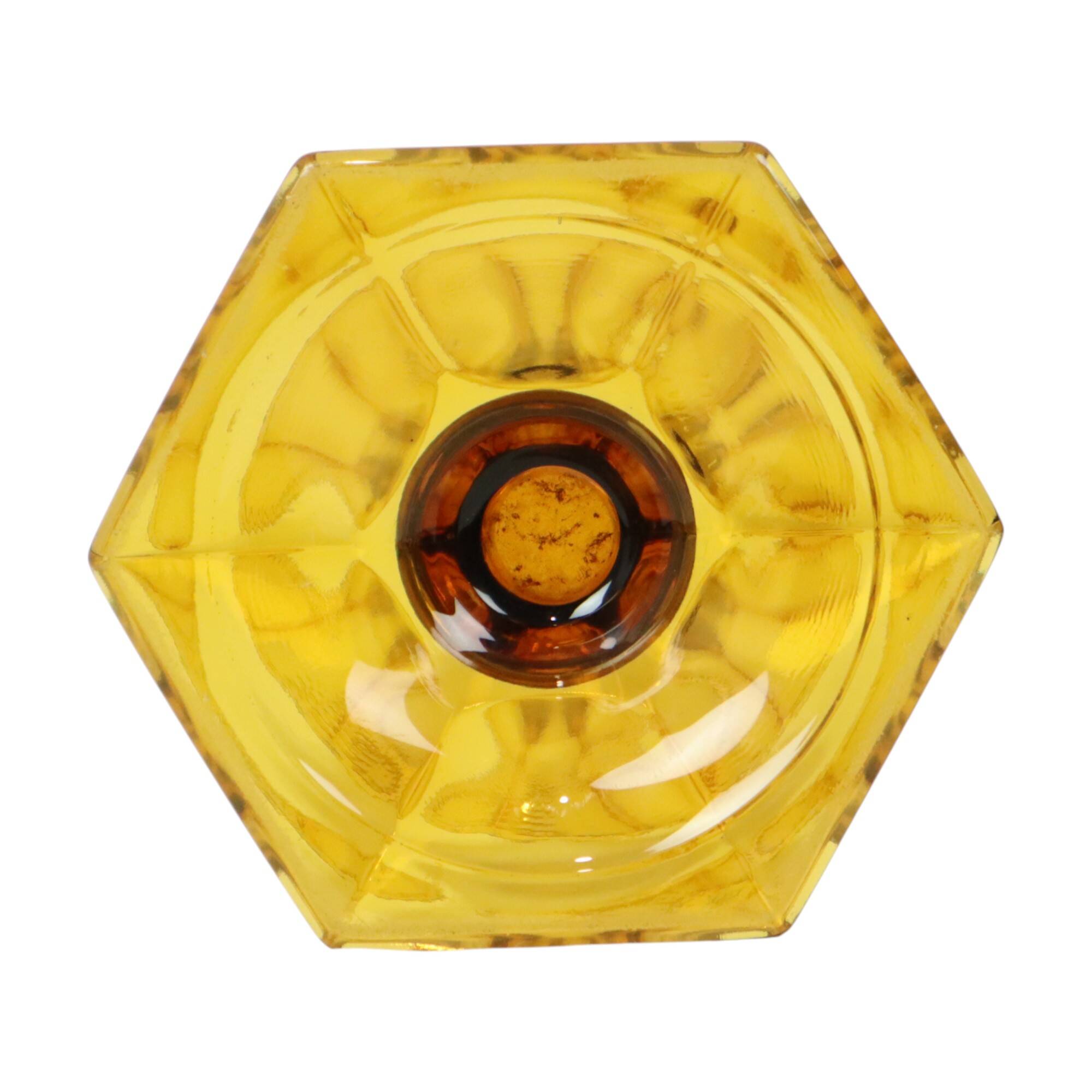 Luxval Vase Amber Américain 1935 Val Saint Lambert Art Deco