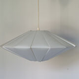 White faceted hanging lamp