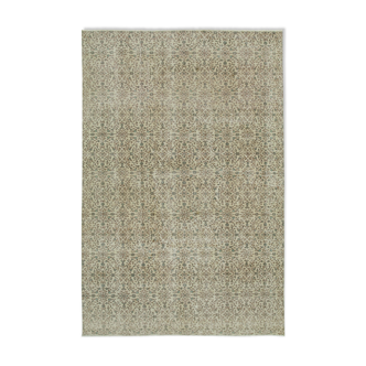 Tapis décoratif beige oriental fait à la main 206 cm x 312 cm - 36589