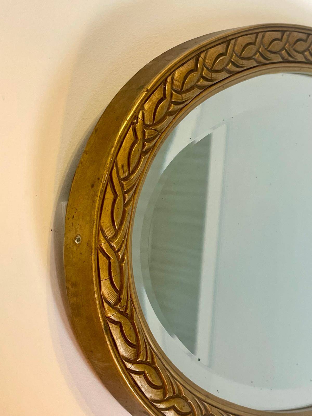 Miroir artd éco ovale doré 60 x 36 cm