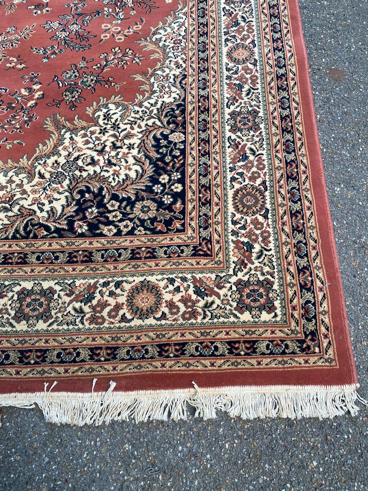 Large Persian burgundy rug in Khorassan wool 250x350cm
