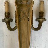 Pair of bronze castle appliques 55cm