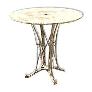 Table de jardin blanche en fer