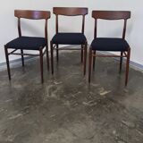 Set of 3 teak dining chairs