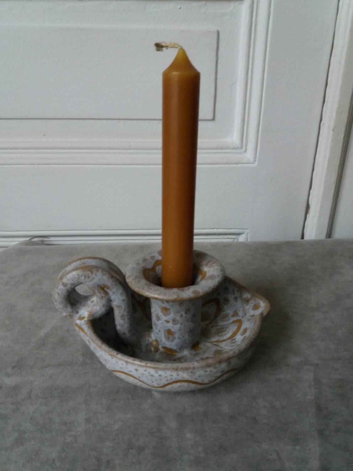 Cellar rat candle holder signed austruy