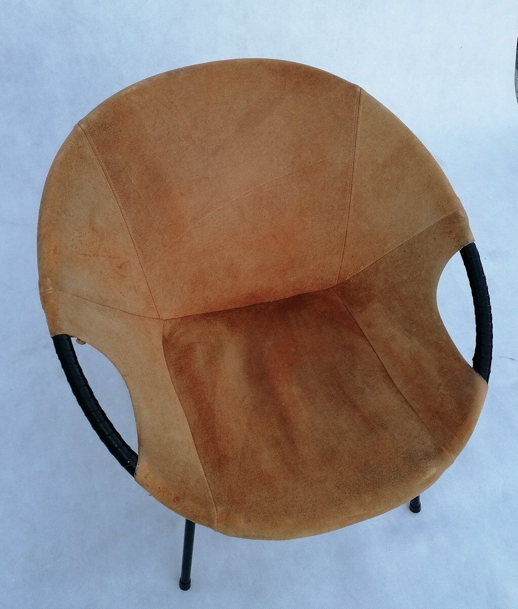 Mid-century circle balloon chair by Lusch Erzeugnis for Lusch & Co, 1960s