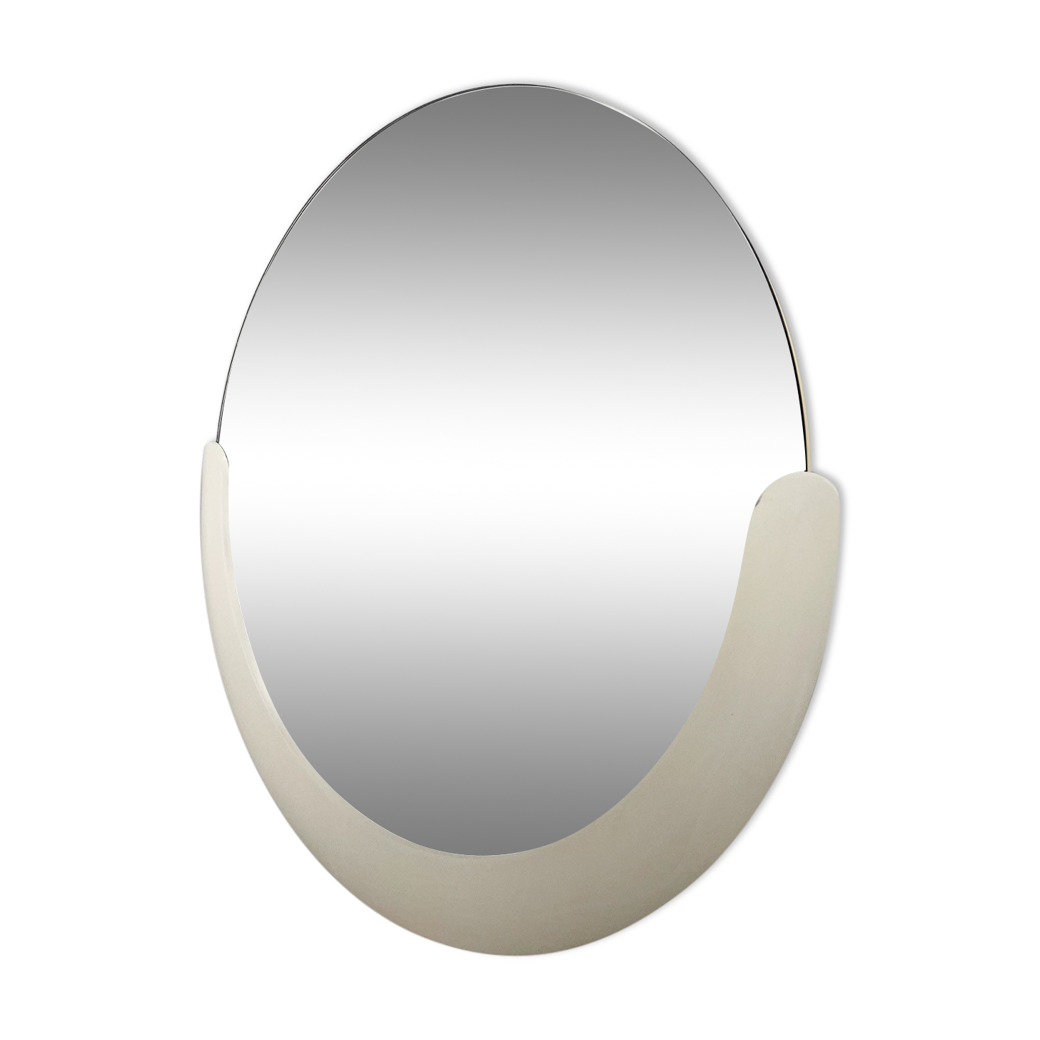 1960's Italian Round Wall Mirror, 80 cm