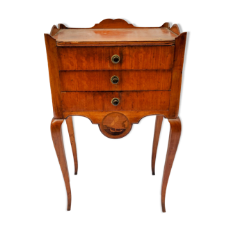 Bedside table transition marine decor XIXth century