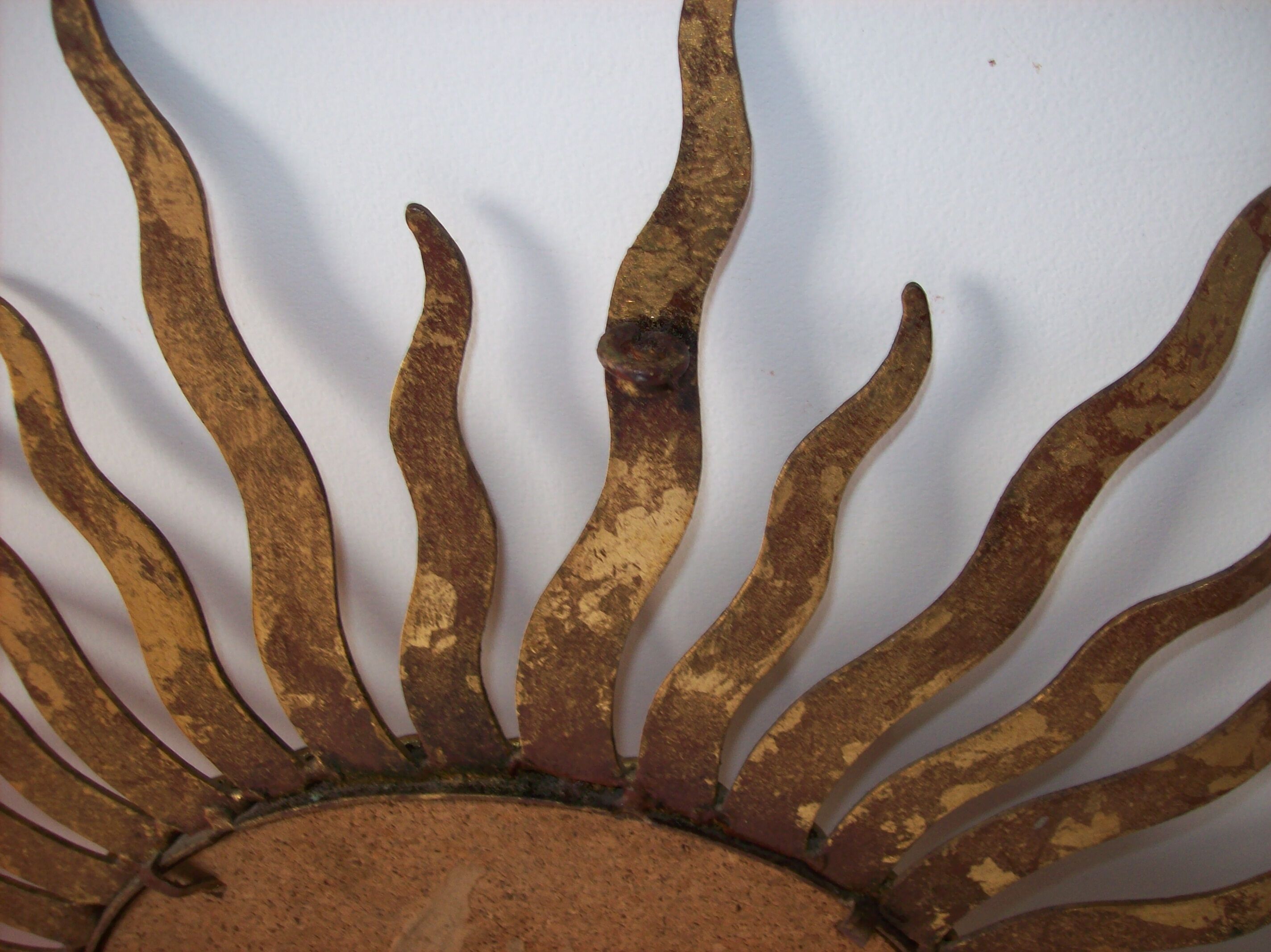 Sun gold metal mirror 54x54cm