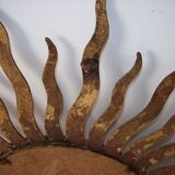 Sun gold metal mirror 54x54cm