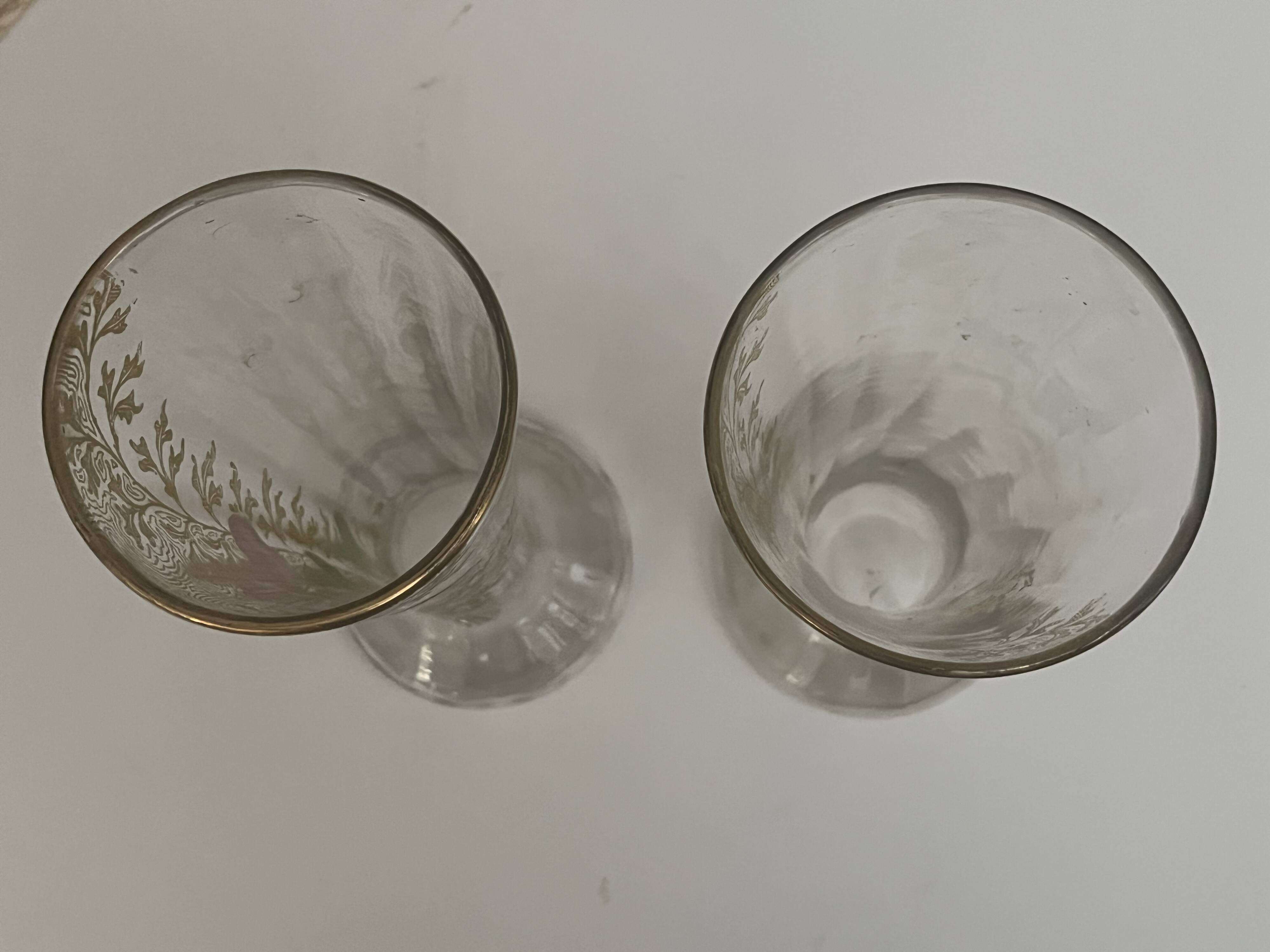 Paire de vase signés - Legras, décor floral - vers 1900