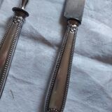 Service , couverts à gigot en métal argenté