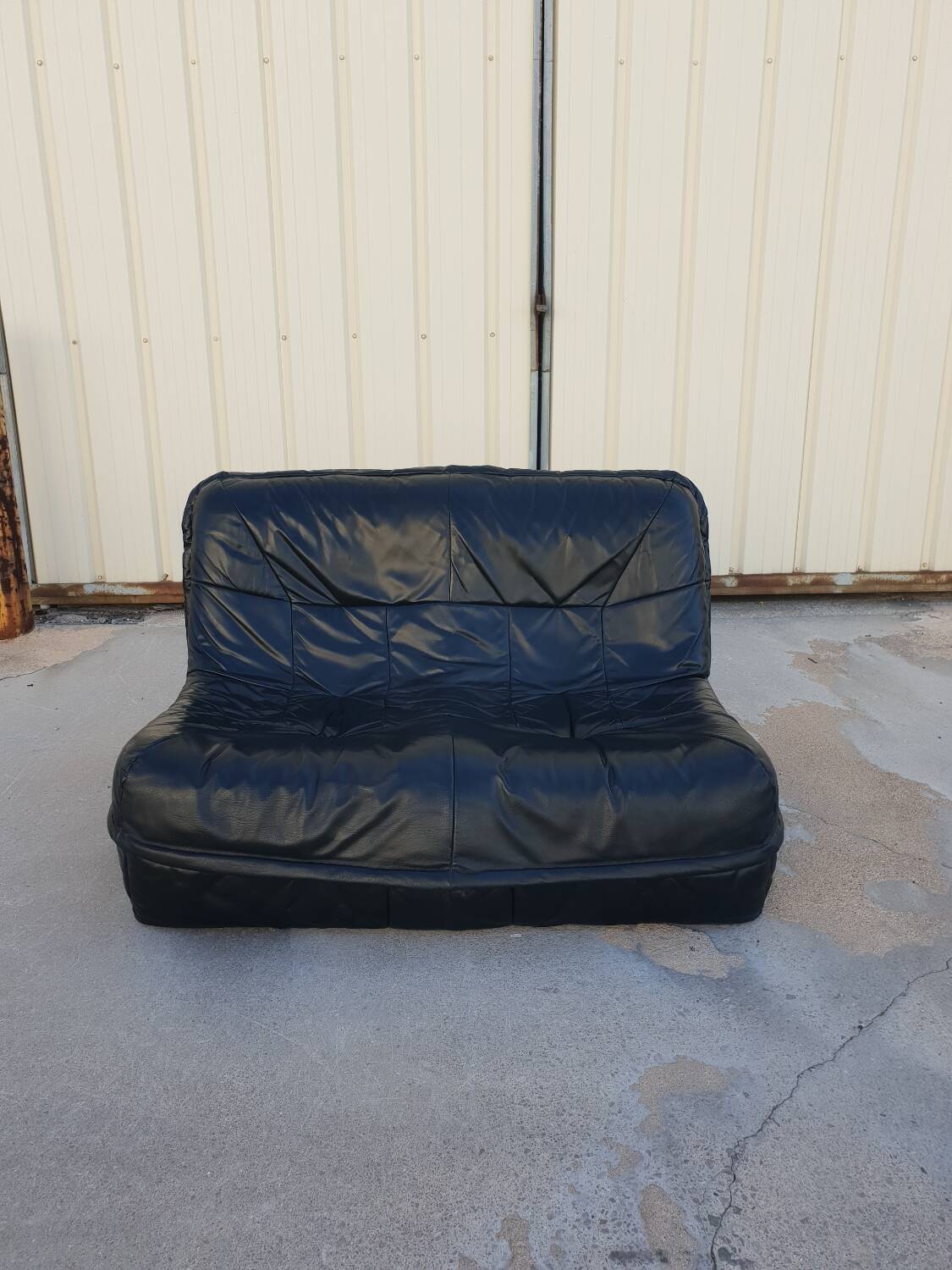 2 seater leather sofa 1970