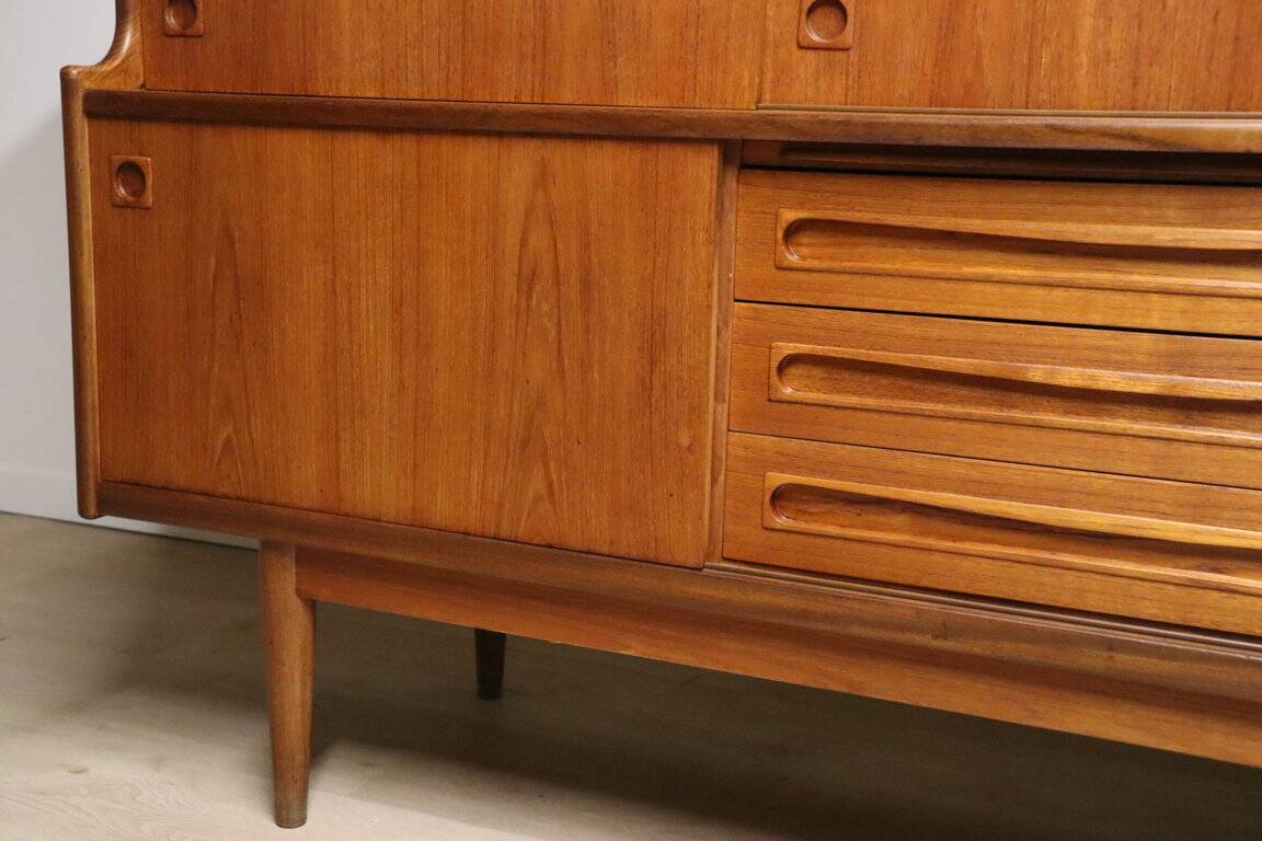 Enfilade haute scandinave édition Samcom en teck, 1960