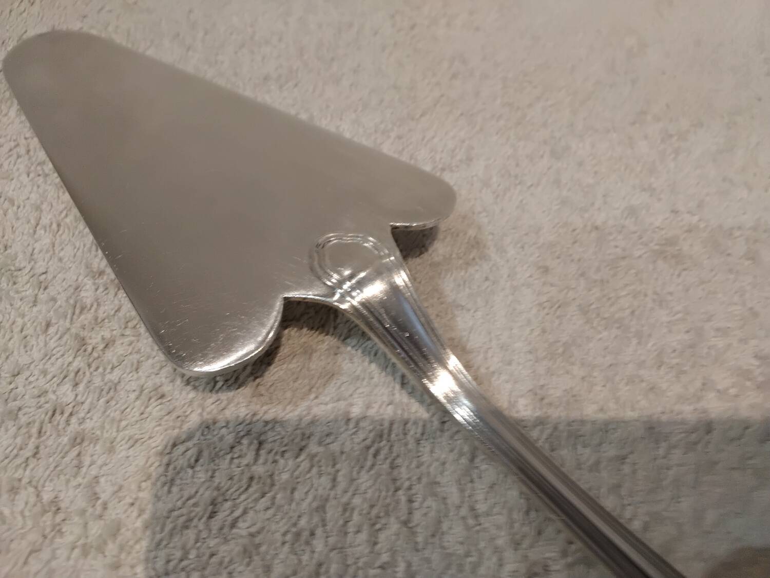 Silver-plated metal pie server, Christofle silversmith, Spatours model