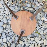 Round wooden coffee table