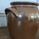Glazed stoneware confit pot