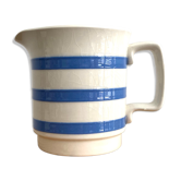 Striped earthenware pitcher