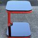 tubular and glass side table from the 1980s