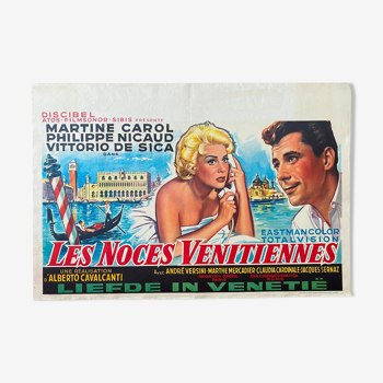 Affiche belge "Les noces vénitiennes" martine carol, v de sica 1959