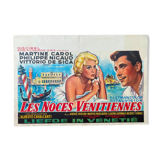 Belgian poster "The Venetian Wedding" martine carol, v de sica 1959