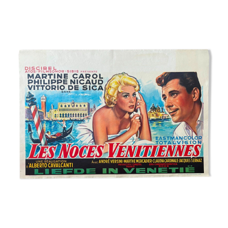 Affiche belge "Les noces vénitiennes" martine carol, v de sica 1959