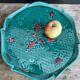 Vintage ceramic pie dish – Signed C.V. 471