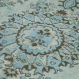 Overdyed Wool Vintage Handmade Carved Rug 170 cm x 297 cm