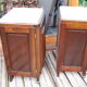 Pair of Vintage 1940 bedside tables with marble.