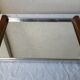 Mirror and wood tray
