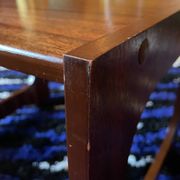Set of three nesting coffee tables, 1970, dark wood